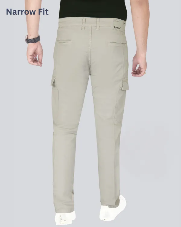 Light_Fawn_Cotton_Narrow_Fit_Cargo_Pants_For_Men