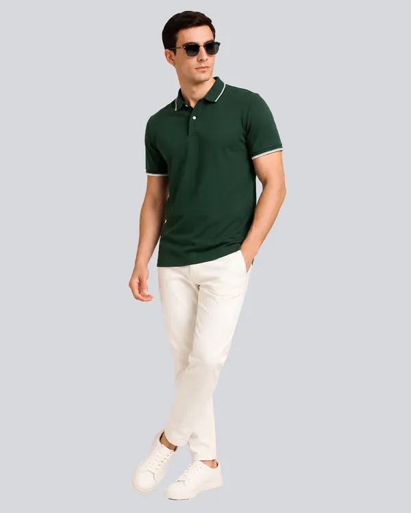 Bottle_Green_Cotton_Premium_Plain_Polo_T-Shirt_For_Men