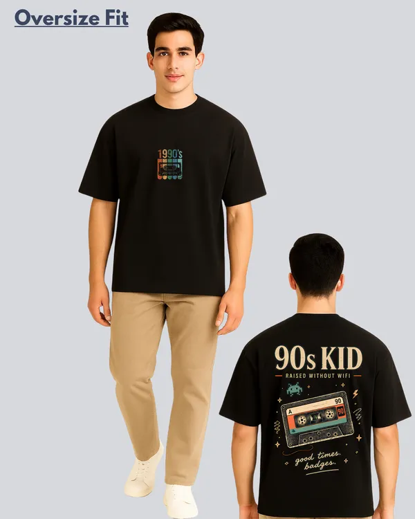 Printed_90s_Cassette_Streetwear_Black_Oversize_Fit_T-Shirt_For_Men