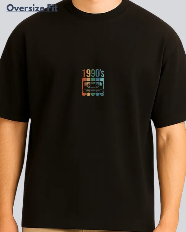 Printed_90s_Cassette_Streetwear_Black_Oversize_Fit_T-Shirt_For_Men