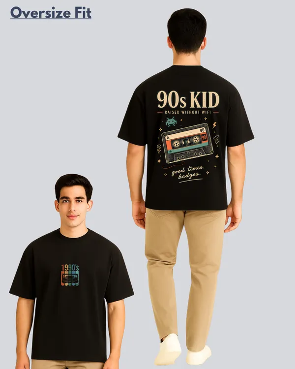 Printed_90s_Cassette_Streetwear_Black_Oversize_Fit_T-Shirt_For_Men