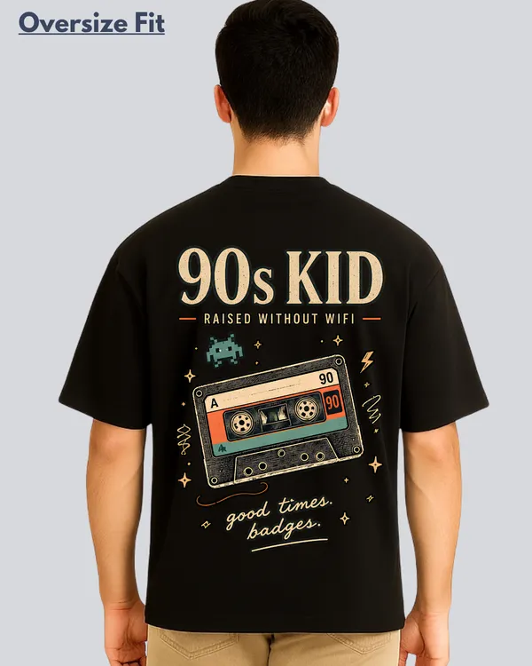 Printed_90s_Cassette_Streetwear_Black_Oversize_Fit_T-Shirt_For_Men