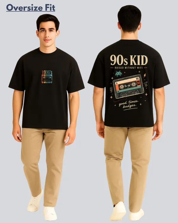 Printed_90s_Cassette_Streetwear_Black_Oversize_Fit_T-Shirt_For_Men