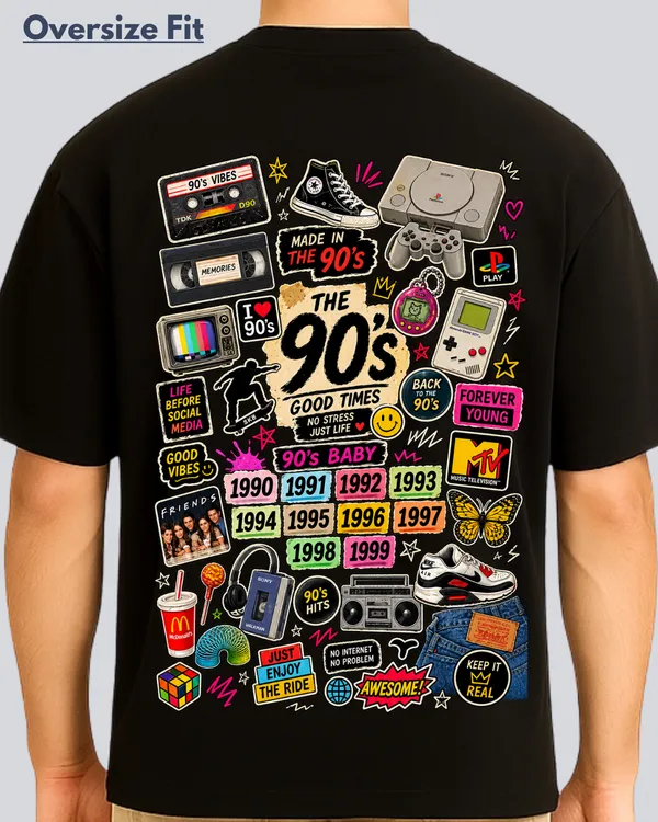 Printed_90s_Old_kid_Streetwear_Black_Oversize_Fit_T-Shirt_For_Men