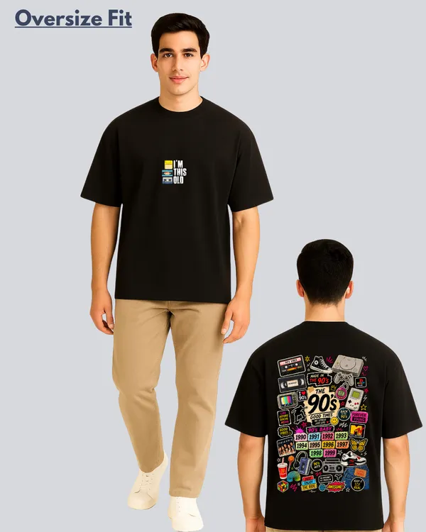 Printed_90s_Old_kid_Streetwear_Black_Oversize_Fit_T-Shirt_For_Men
