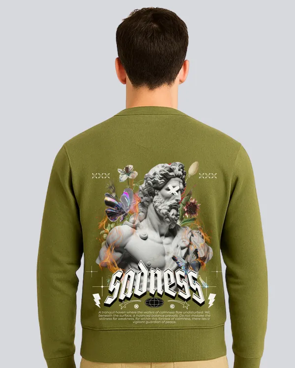 Printed_Happy_Sadness_Supreme_Olive_Green_Sweatshirt_For_Men