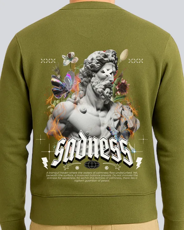 Printed_Happy_Sadness_Supreme_Olive_Green_Sweatshirt_For_Men