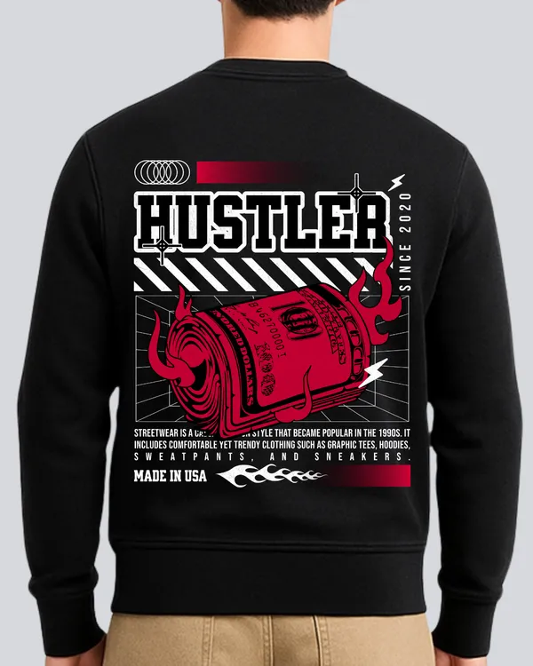 Printed_Money_Hustle_Supreme_Olive_Green_Sweatshirt_For_Men