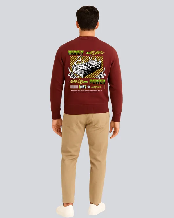 Printed_Money_Power_Supreme_Maroon__Sweatshirt_For_Men