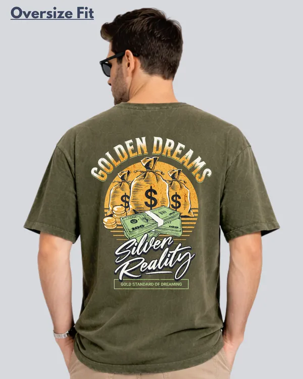 Printed_Silver_Reality_Olive_Green_Acidwash_Oversize_Streetwear_T-Shirt_For_Men