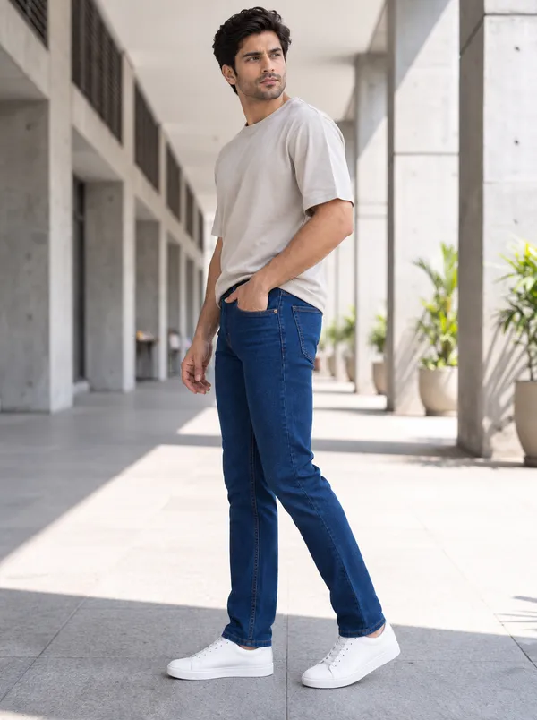 Proud_Dobby_DNX_Blue_Comfort_Fit_Jeans_for_Men