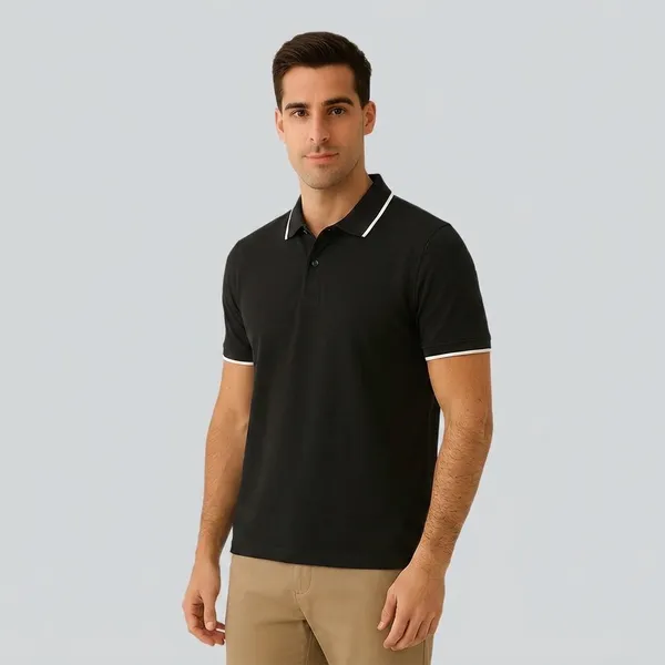 Black_Cotton_Premium_Fit_Polo_T-Shirt_For_Men