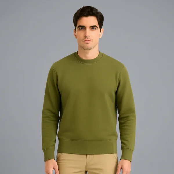 Olive_Green_Cotton_Relaxed_Fit_Sweatshirt_For_Men