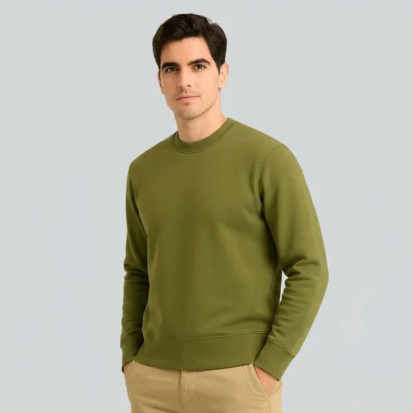 Olive_Green_Cotton_Relaxed_Fit_Sweatshirt_For_Men
