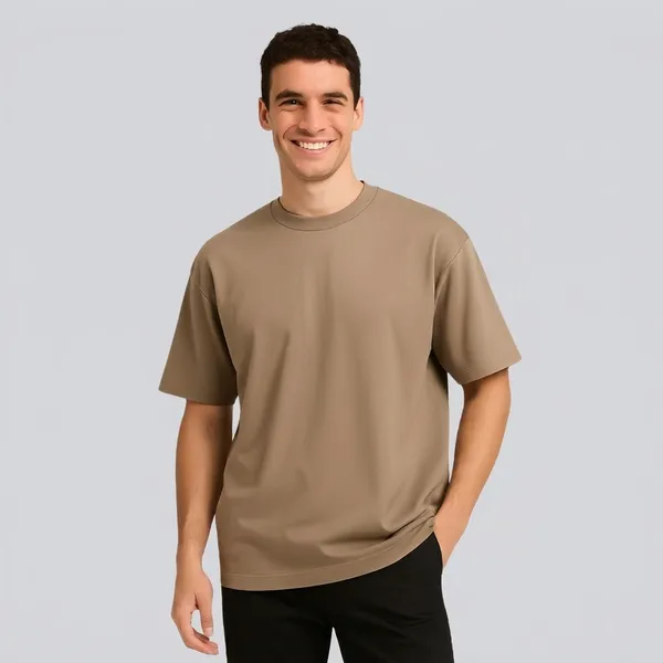 Plain_Streetwear_Biege_Oversize_T-Shirt_For_Men