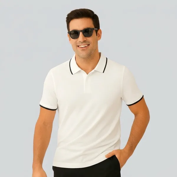 White_Cotton__Premium_Plain_Polo_T-Shirt_For_Men