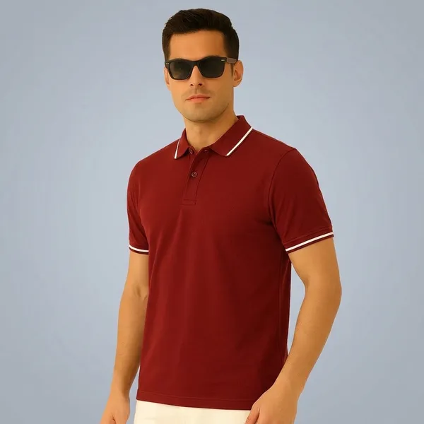 Maroon_Cotton_Premium_Plain_Polo_T-Shirt_For_Men