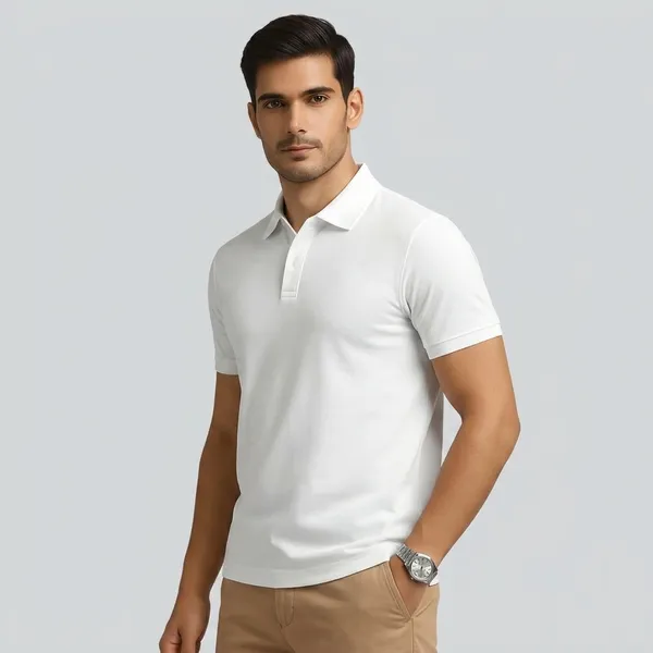 White_Cotton_Classic_Polo_T-Shirt_For_Men