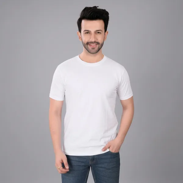 White_Cotton_Regular_Fit_Round_Neck_T-Shirt_For_Men