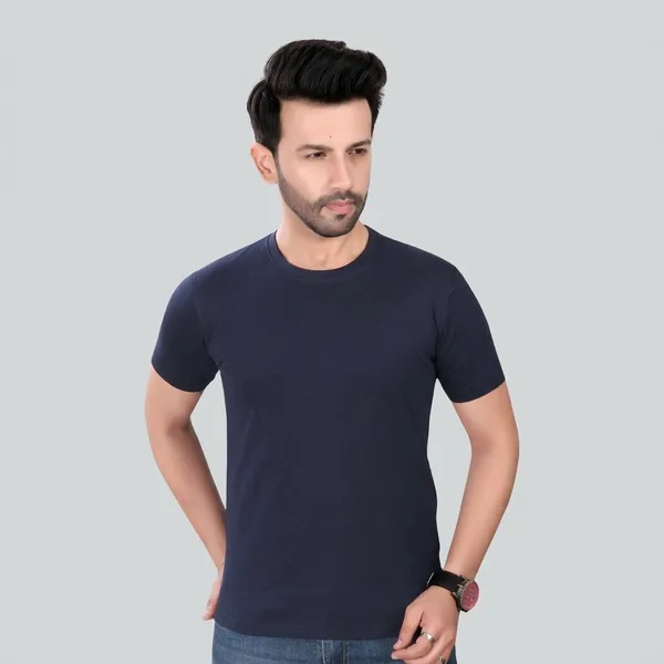 Navy_Blue_Cotton_Round_Neck_T-Shirt_For_Men