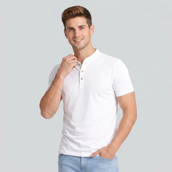 White_Cotton_Regular_Fit_Henley_T-Shirt_For_Men