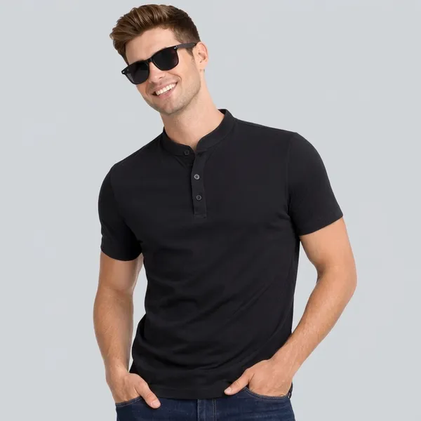 Black_Cotton_Regular_Fit_Henley_T-Shirt_For_Men