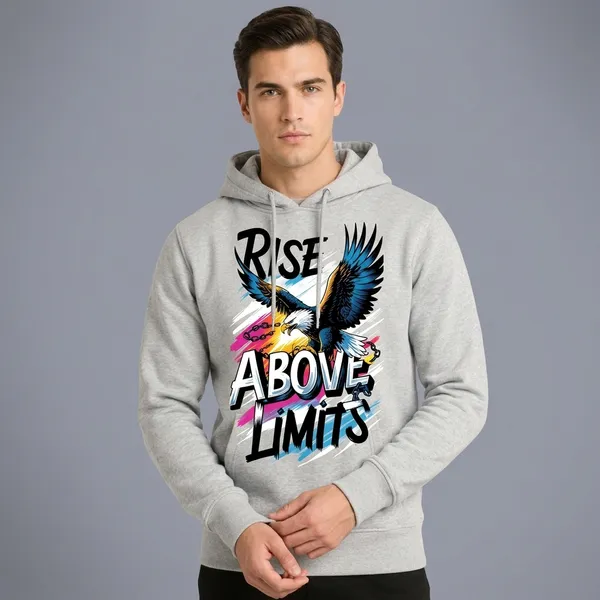 Light_Grey_Cotton_Printed_Rise_Above_Limits_Hoodie_For_Men