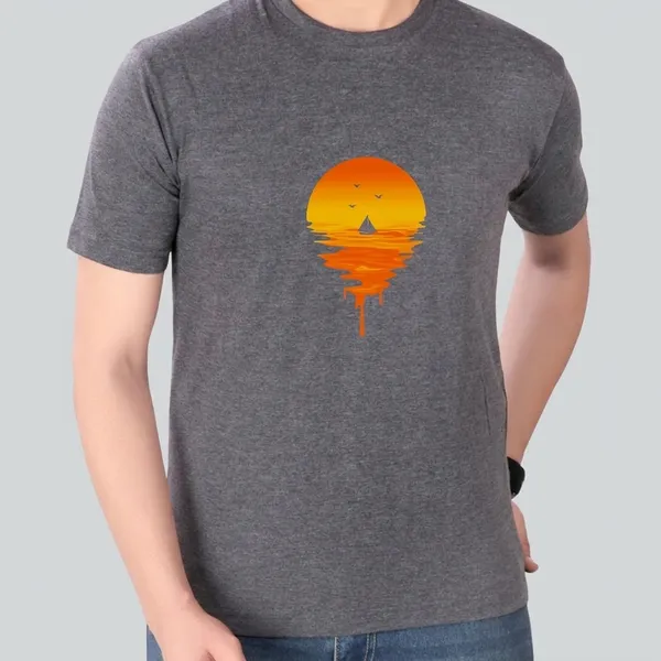 Dark_Grey_Cotton_Printed_Round_Crew_Neck_T-Shirt_For_Men