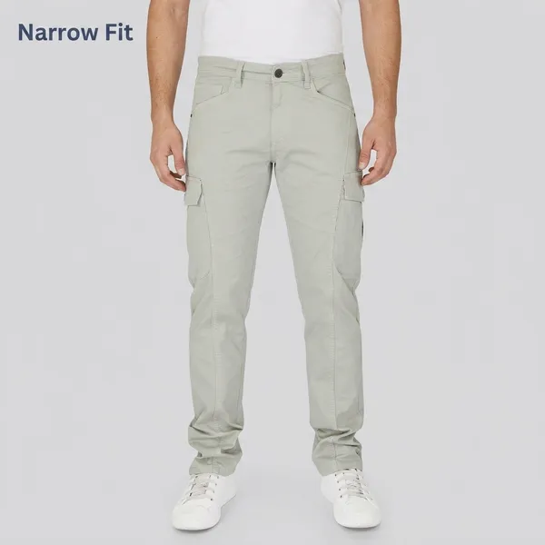 Light_Fawn_Cotton_Narrow_Fit_Cargo_Pants_For_Men