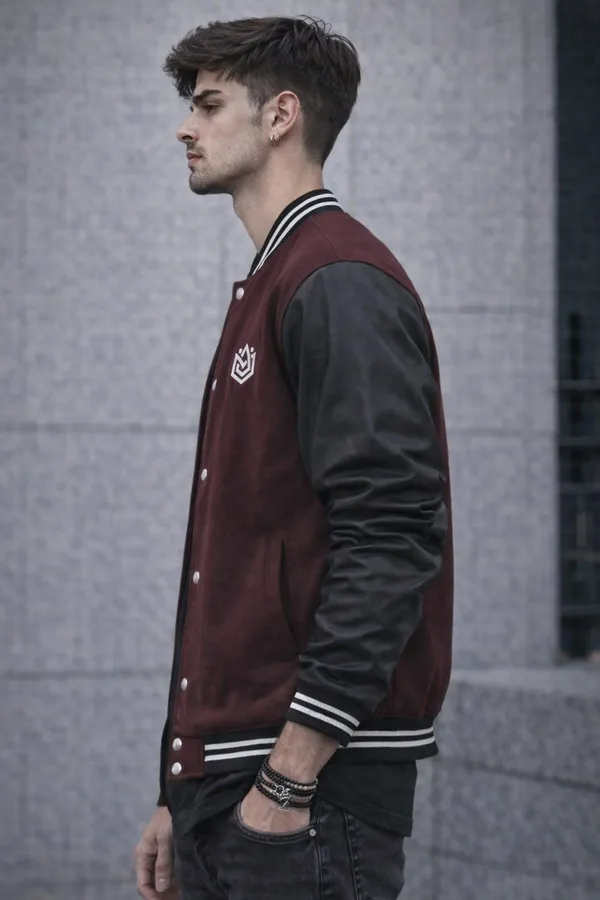 Maroon_Faux_Leather_Fleece_Varsity_Jacket_For_Men