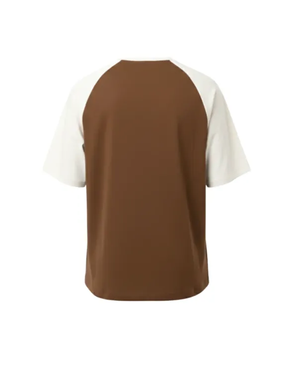 Brown_Cream_Cotton_Raglan_Sleeve_T-Shirt_For_Men