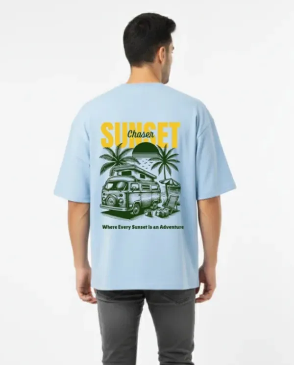 Light_Blue_Cotton_Blend_Oversized_Crew_Neck_T-Shirt_For_Men