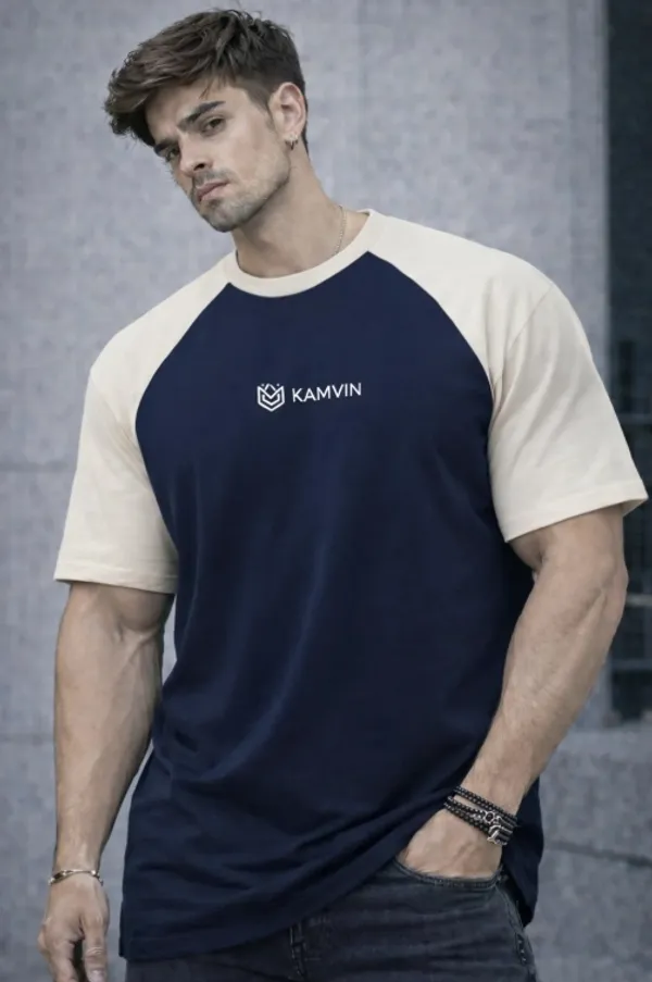 Navy_Blue_Cotton_Raglan_Sleeve_Colorblock_T-Shirt_For_Men