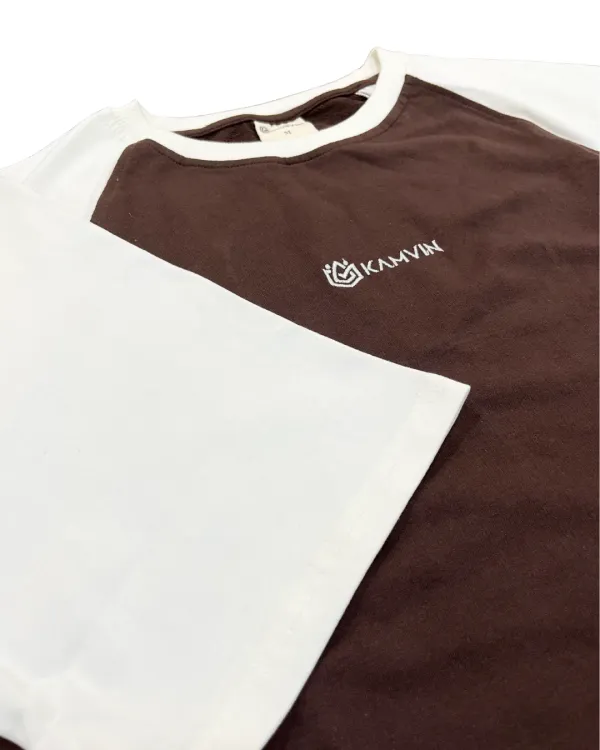 Brown_Cream_Cotton_Raglan_Sleeve_T-Shirt_For_Men