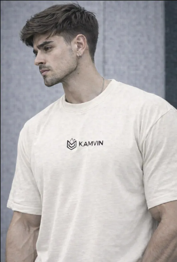 Cream_Cotton_Oversized_Sunset_Chaser_Graphic_T-Shirt_For_Men