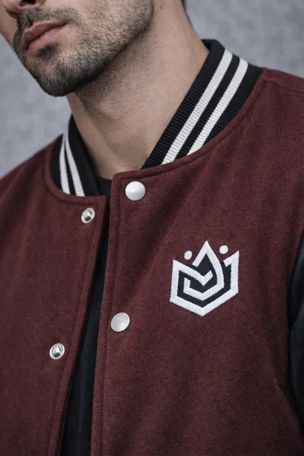 Maroon_Faux_Leather_Fleece_Varsity_Jacket_For_Men