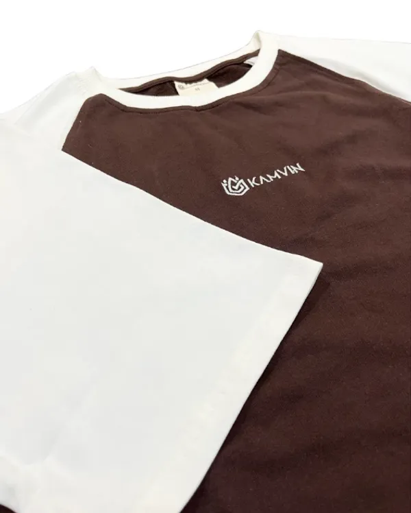 Brown_Cream_Cotton_Raglan_Sleeve_T-Shirt_For_Men