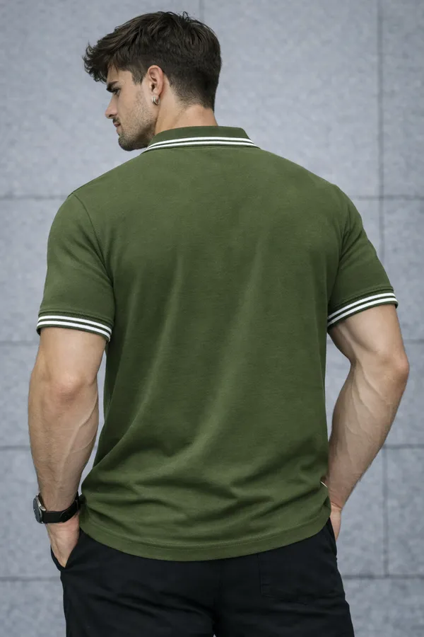 Olive_Green_Cotton_Regular_Fit_Striped_Collar_Polo_T-Shirt_For_Men