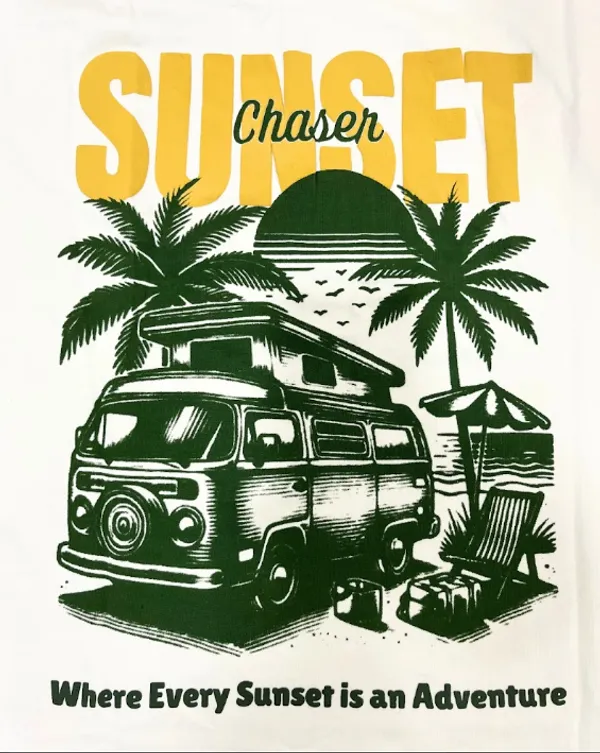 Cream_Cotton_Oversized_Sunset_Chaser_Graphic_T-Shirt_For_Men