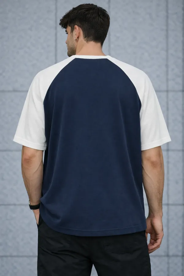 Navy_Blue_Cotton_Raglan_Sleeve_Colorblock_T-Shirt_For_Men