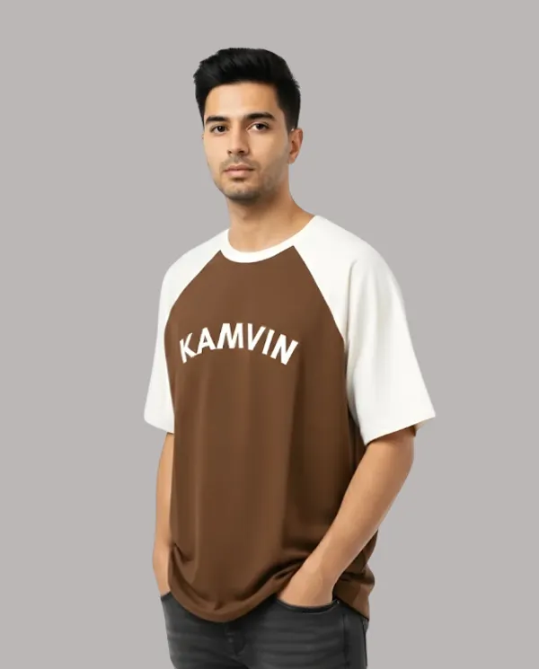 Brown_And_White_Cotton_Oversized_Donut_Graphic_T-Shirt_For_Men