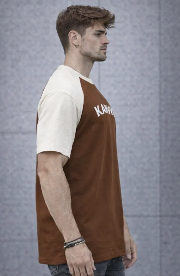 Brown_And_White_Cotton_Oversized_Donut_Graphic_T-Shirt_For_Men