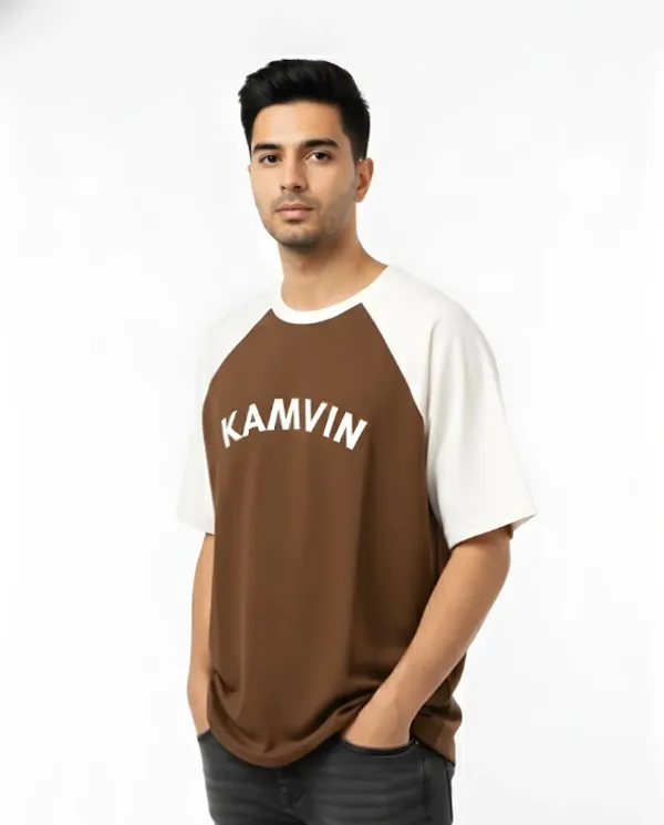 Brown_And_White_Cotton_Oversized_Donut_Graphic_T-Shirt_For_Men