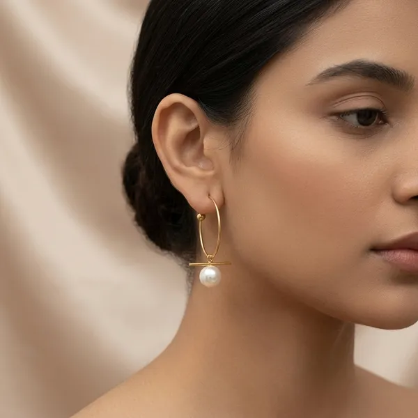 Gold_Stainless_Steel_T-Bar_Pearl_Drop_Hoop_Earrings_For_Women