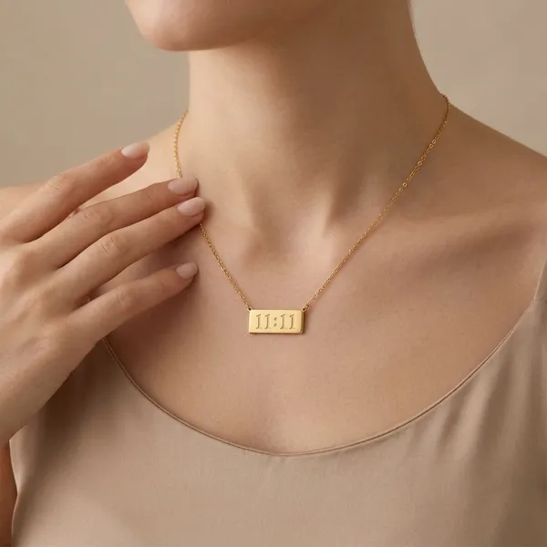 Rose_Gold_Stainless_Steel_11:11_Angel_Number_Bar_Pendant_Necklace_For_Women