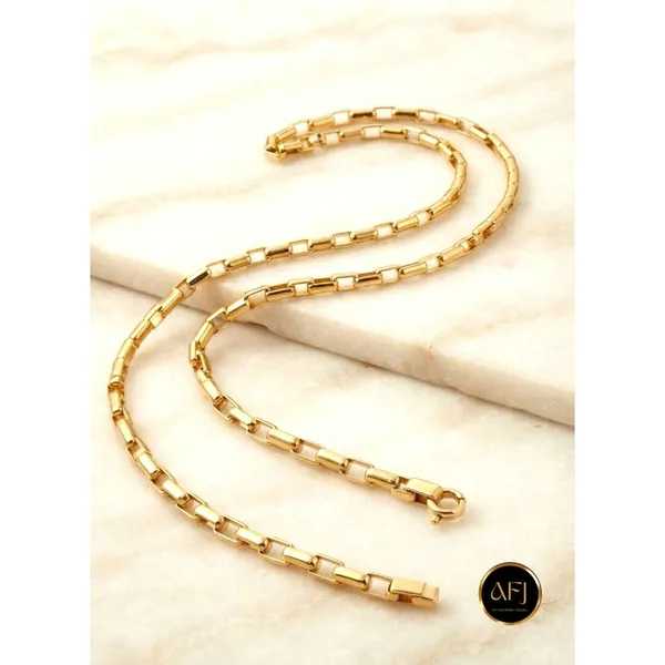 Men's_Gold_Anti-Tarnish_Stainless_Steel_Rectangular_Link_Chain_Necklace