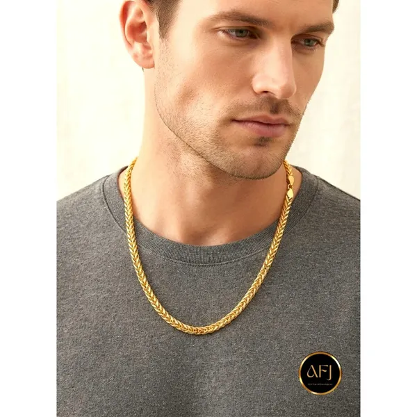 Men's_Gold_Anti-Tarnish_Stainless_Steel_Wheat_/_Franco_Chain_Necklace
