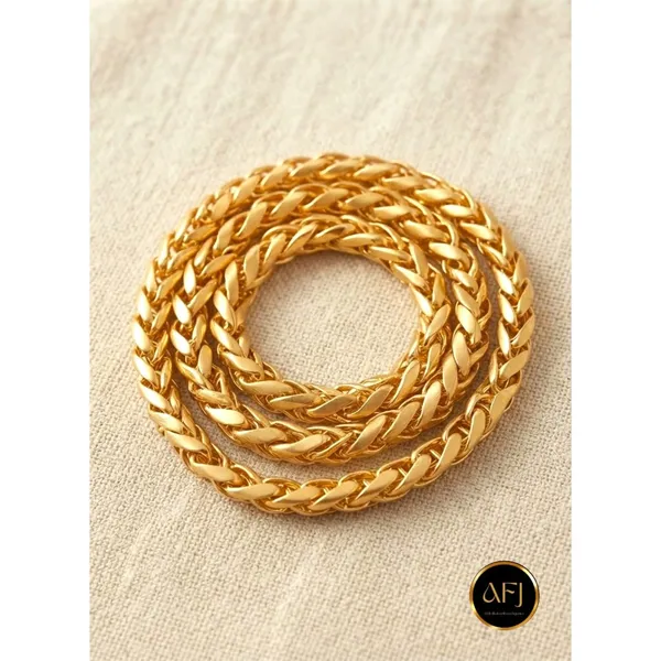 Men's_Gold_Anti-Tarnish_Stainless_Steel_Wheat_/_Franco_Chain_Necklace
