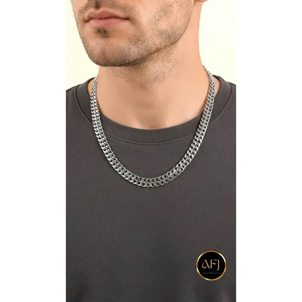 Men's_Silver_Plated_Anti-Tarnish_Stainless_Steel_Franco_/_Wheat_Chain_Necklace