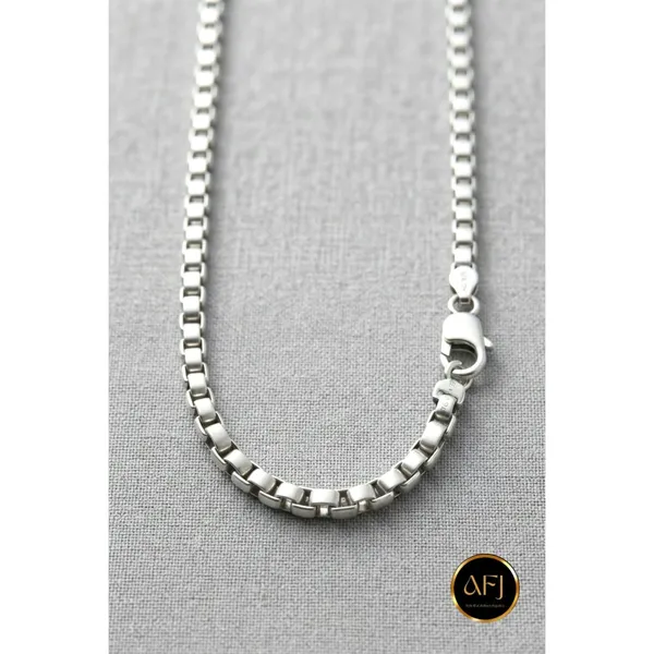 Men's_Silver_Plated_Anti-Tarnish_Stainless_Steel_Box_Link_Neck_Chain